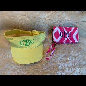 CBC Monogrammed Wristlet and Visor